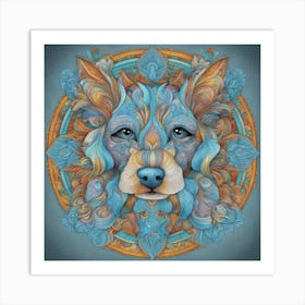 Dog In A Circle Art Print