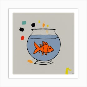 Goldfish In A Bowl 2 Art Print