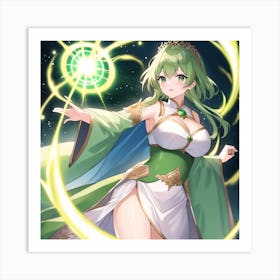 Green Mage Starchild Art Print