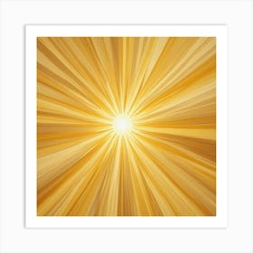 Golden Sunburst Background Art Print