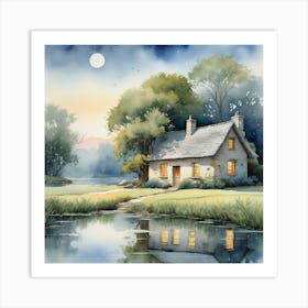 Country house scene 2 Art Print