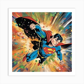 Superman Flying 6 Art Print