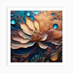 Abstract Flower Painting 2 Art Print