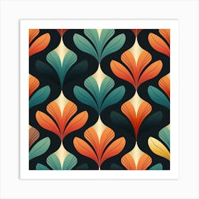 Abstract Floral Pattern 3 Art Print