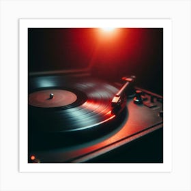 Turntable With Red Light 1 Art Print