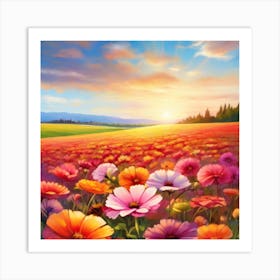 Field Of Flowers Art Print