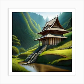 Japanese Temple Art Print