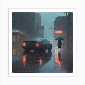 Rainy Night Art Print