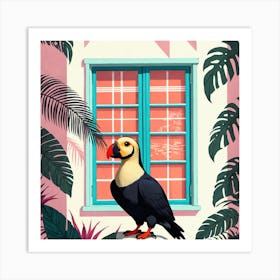 Bird In The Window Art Print