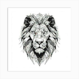 Geometric Lion Art Print