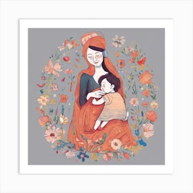 Mother And Child 1 Art Print