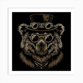 Steampunk Bear 39 Art Print