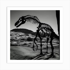 Dinosaur Skeleton 1 Art Print