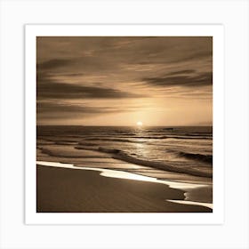 Sunset At The Beach By Robert Scott Art Print