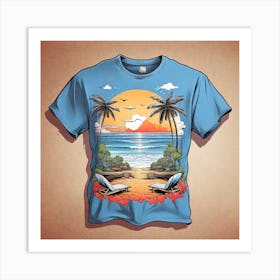 Sunset On The Beach Art Print