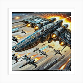 Stormfire Interceptor Intercepting Enemy Fighters Bombers Iron Commonwealth Art Print