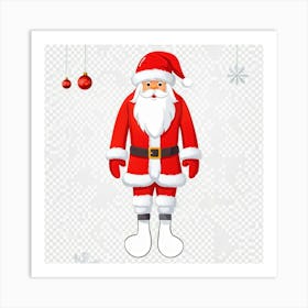 Cartoon Style Winter Clothing Collection Featuring A Red Fluffy Santa Claus Hat With A White Brim A (2) Art Print