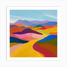 Colourful Abstract Gobi Gurvansaikhan National Park Mongolia 2 Art Print