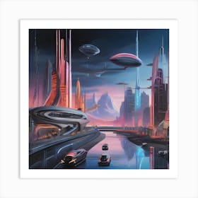 Futuristic City 5 Art Print