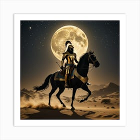 Spartan Warrior In The Desert Art Print