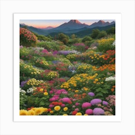 Wildflowers In The Mountains Art Print