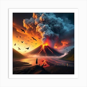 Volcano In The Sky Art Print