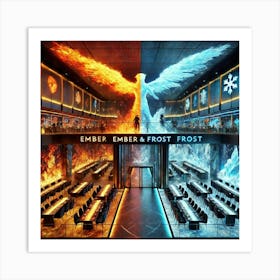 A Sci Fi Themed Restaurant Called Ember & Frost Art Print