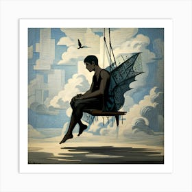 Fairy In A Swing Art Print