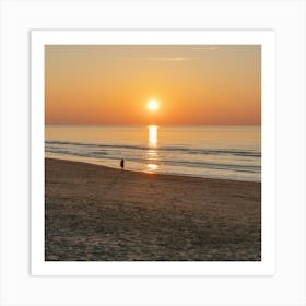 Golden Serenity - Fine Art Photography from Wijk aan Zee SQUARE Art Print