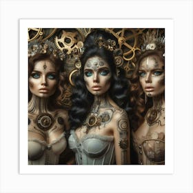 Steampunk Girls Art Print