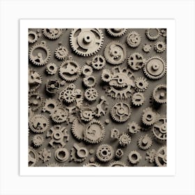 Gears Background 24 Art Print