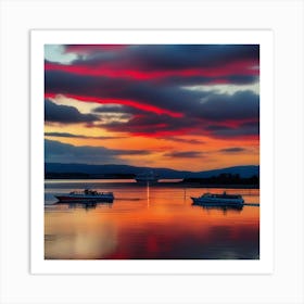 Sunset On The Loch 3 Art Print