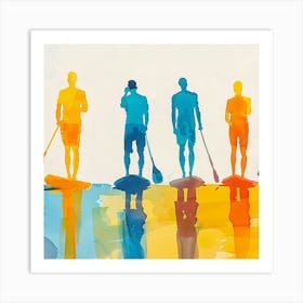 Stand Up Paddle Boarders Art Print