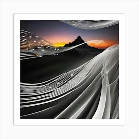 Abstract Wave Pattern Art Print