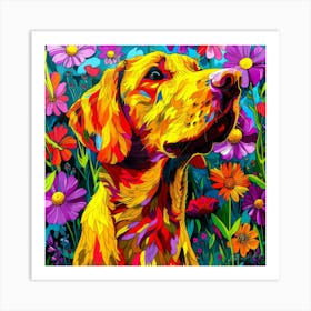 Pups Vote - Yellow Labrador Art Print