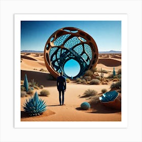 Man In The Desert 214 Art Print