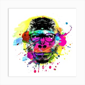 Gorilla With Glasses Art Print