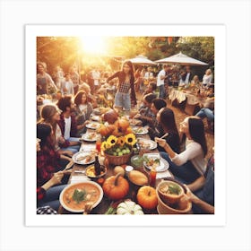 Thanksgiving Dinner 4 Art Print