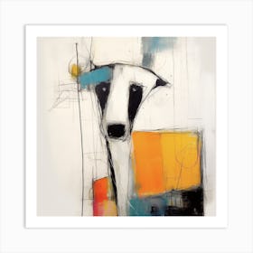 Conceptual Abstract Color Block Dog Portrait 39 Art Print