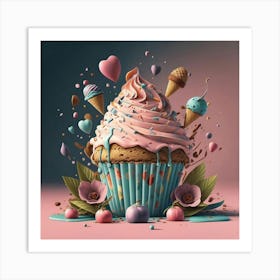 Cupcake Art Art Print