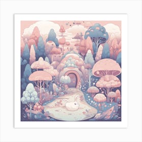 Rabbit In The Forest 1 Art Print