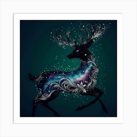 Galaxy Deer 2 Art Print