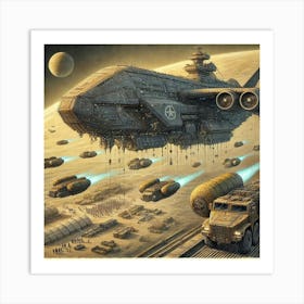 Tytan Class Dreadnought Carrying Ground Forces Iron Commonwealth Art Print