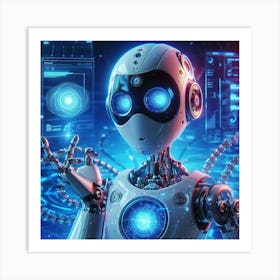 Futuristic Robot 2 Art Print