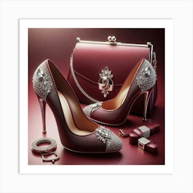 High Heels And Jewelry Art Print