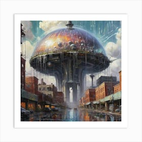 Futuristic City 32 Art Print