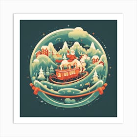 Santa Claus In The Snow Globe 1 Art Print