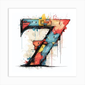 Number Seven Art Print