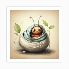 Little Bug In A Nest 2 Art Print