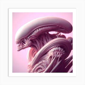 Alien Portrait Pink 12 Art Print